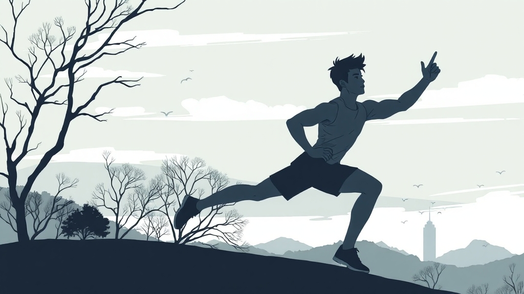 민호의 건강 관리 및 운동 루틴 (illustration 스타일)