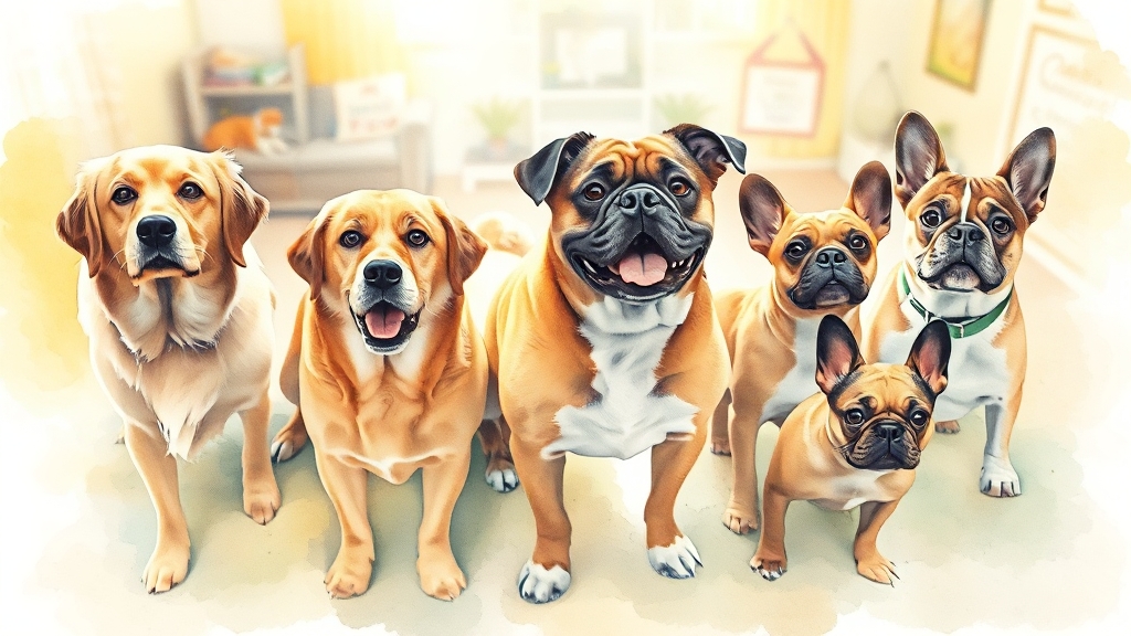 유형별 맞춤 솔루션: 짖음 해결 전략 (watercolor 스타일)