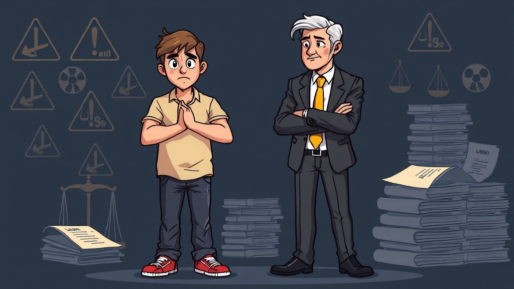 보이스피싱 범죄 처벌 (cartoon 스타일)