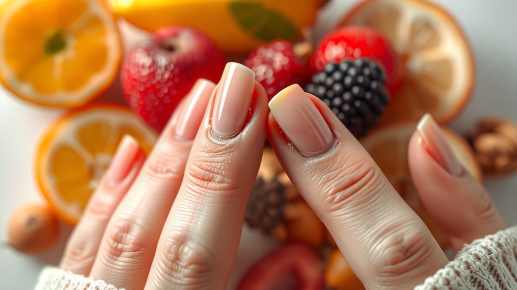 건강한 손톱을 위한 식습관과 생활 습관 (realistic 스타일)