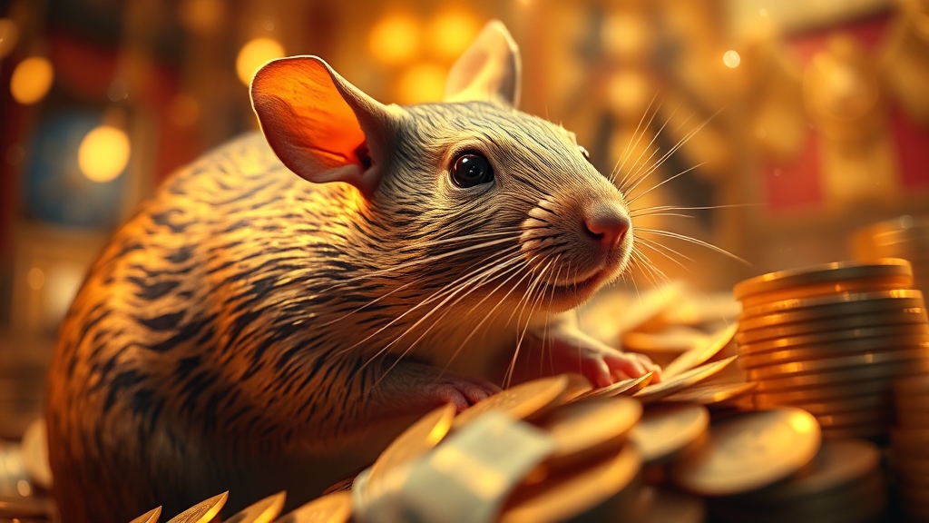 2026년 쥐띠 재물운 (realistic 스타일)