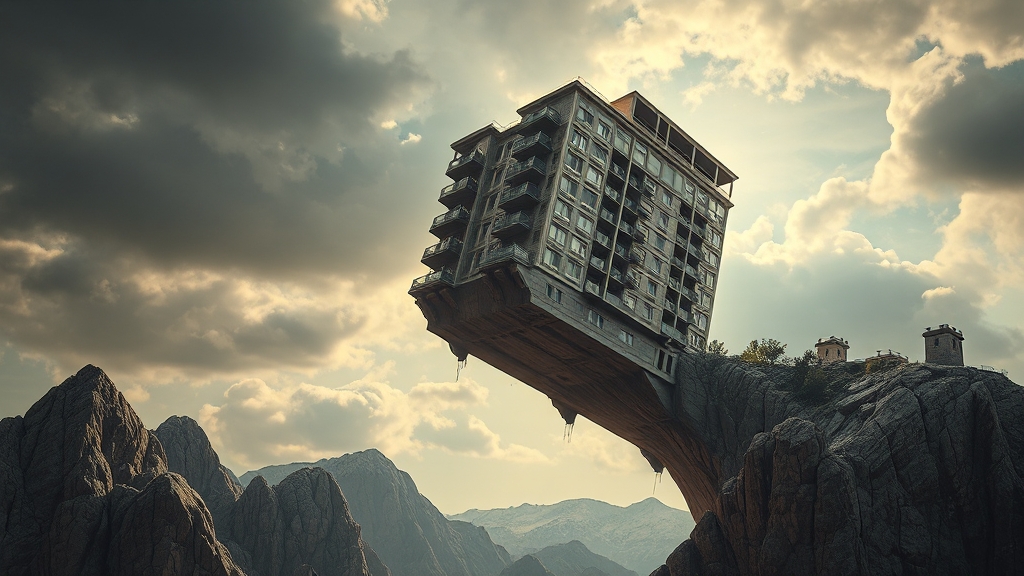 재무 분석: 성장과 위험 (realistic 스타일)