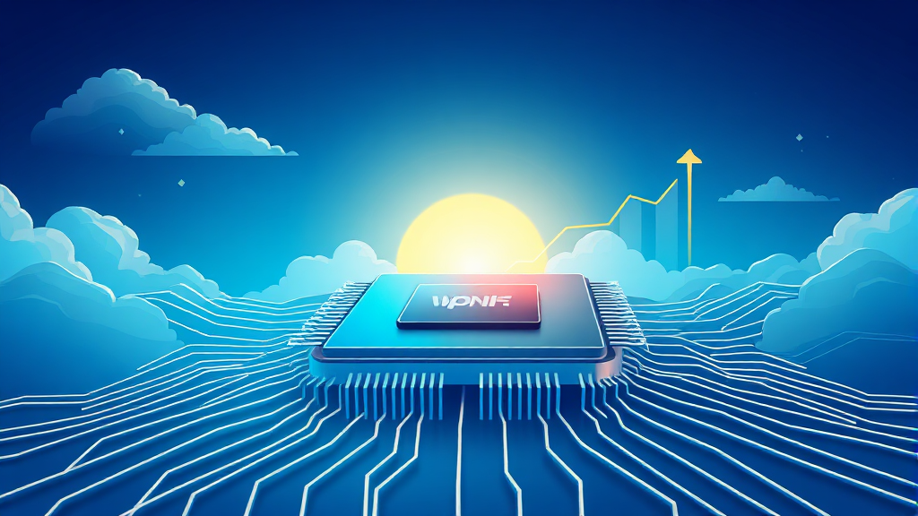 반도체 업황 회복과 원익IPS 수혜 (illustration 스타일)