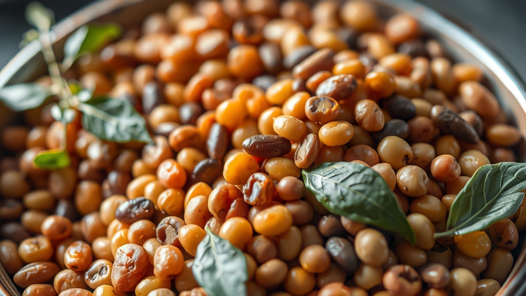 렌틸콩 섭취 시 주의사항 및 부작용 (realistic 스타일)