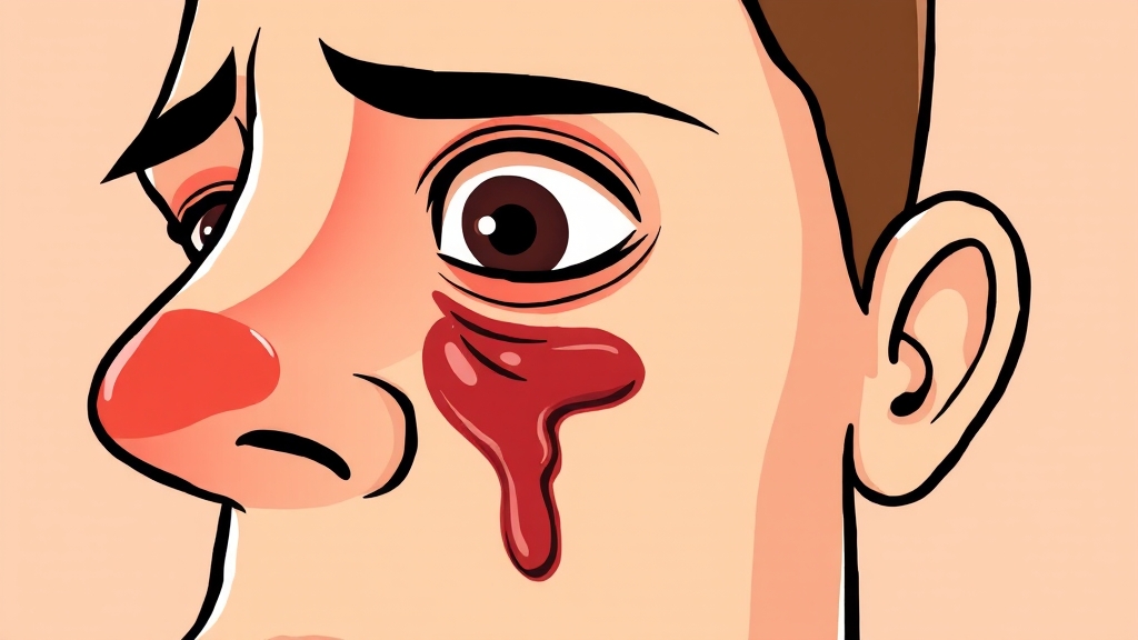 부비동암 주요 증상 (cartoon 스타일)