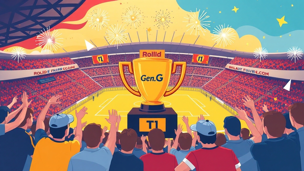 롤드컵 2025 참가팀 (cartoon 스타일)