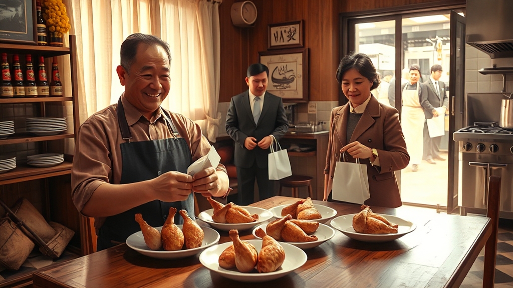 신사장과 직원들: 캐릭터 특징 (realistic 스타일)