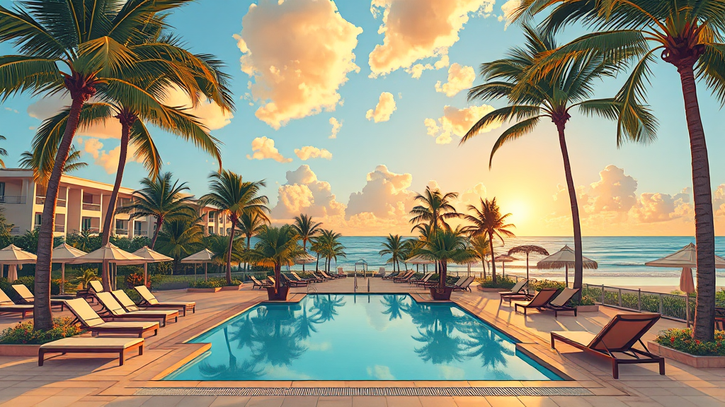 수영장 & 부대시설, 어디가 좋을까? (illustration 스타일)