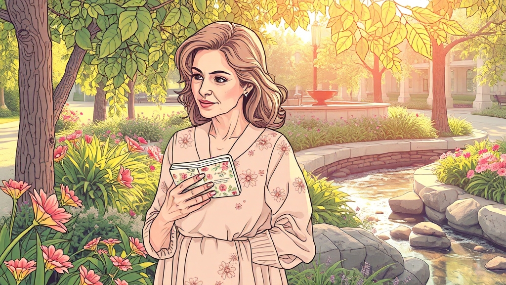 갱년기 우울증 대처 루틴 (illustration 스타일)