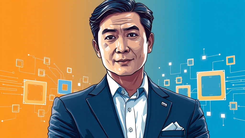 이재용 회장의 투자와 전략 (illustration 스타일)