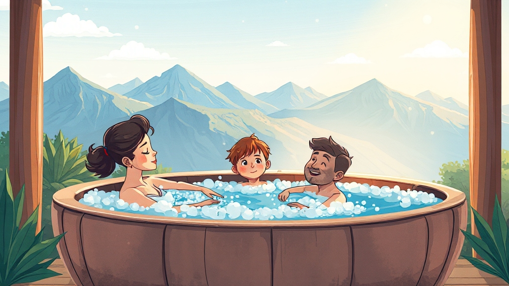 능암탄산온천, 왜 좋을까? (cartoon 스타일)