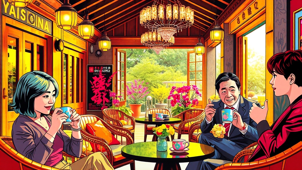 춘운서옥 한옥 카페: 전통 & 현대의 조화 (popart 스타일)