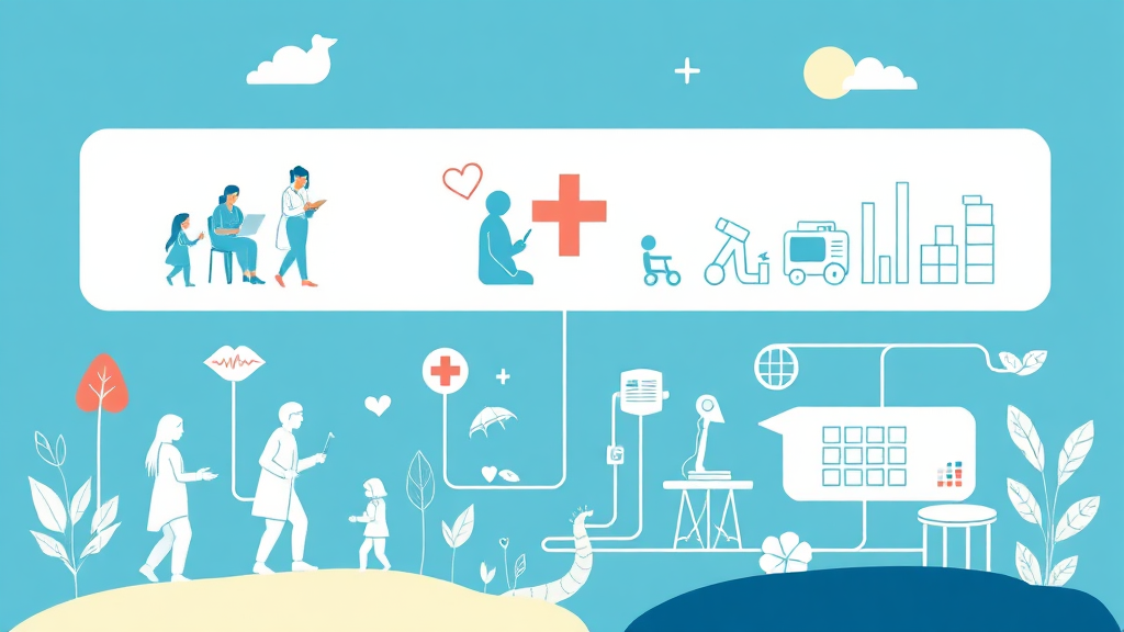 미래 의료를 위한 국가의 핵심 계획 (illustration 스타일)