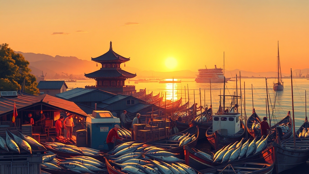 게국지와 함께 즐기는 태안 주변 관광코스 (illustration 스타일)