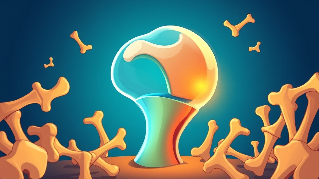 관절 건강 핵심 성분 (cartoon 스타일)