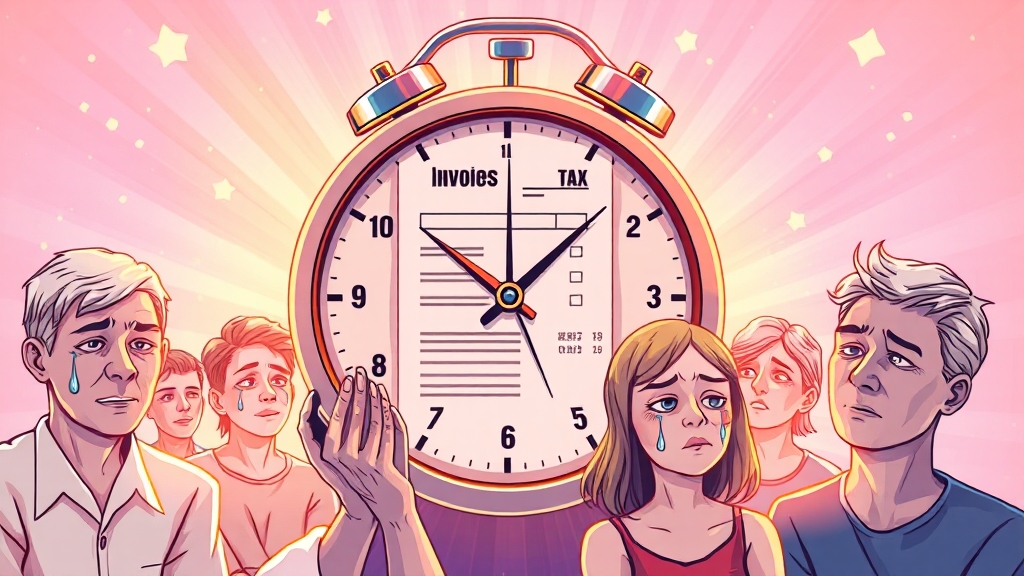 발행 기한과 가산세, 꼼꼼하게! (illustration 스타일)