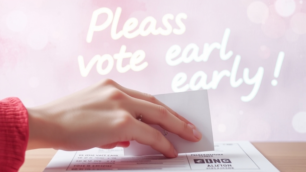 사전투표, 쉽고 편리하게! (watercolor 스타일)