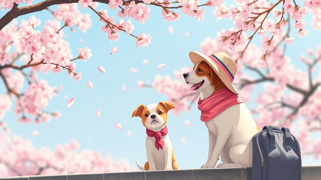 벚꽃 여행 준비물 및 주의사항 (realistic 스타일)