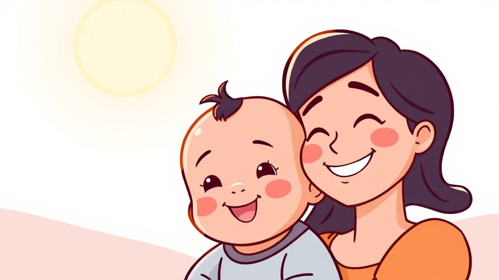 출산 및 육아 지원 강화 (cartoon 스타일)