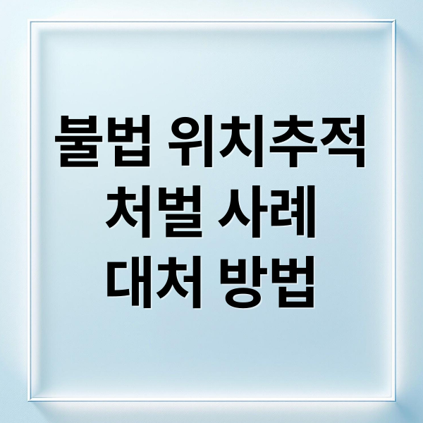 불법 위치추적
처벌 사례
대처 방법 (위치추적 어플 동의없이)