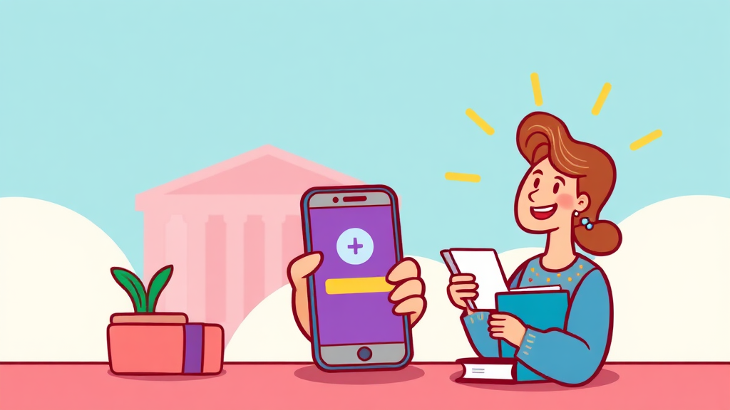 마이너스 통장 개설 방법 (cartoon 스타일)