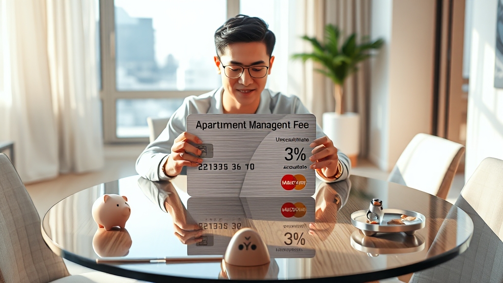 관리비 할인 카드, 어떤 게 좋을까? (realistic 스타일)