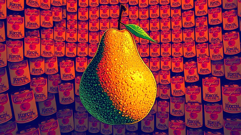 배, 건강에 어떻게 좋을까? (popart 스타일)