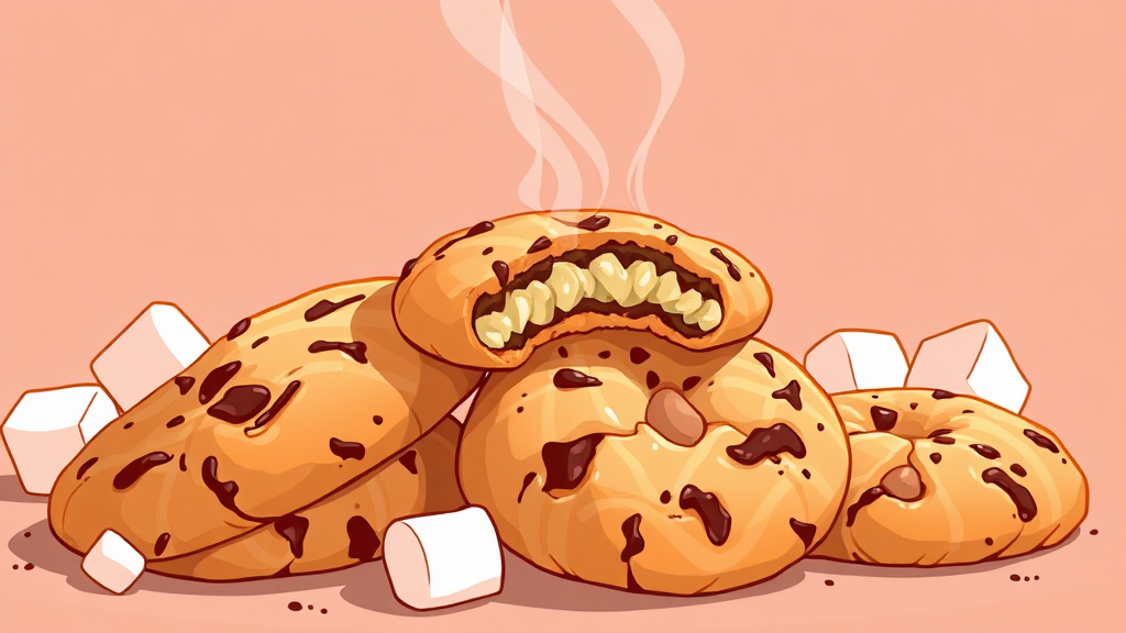 두바이 쫀득 쿠키: 꿀팁 & 주의사항 (illustration 스타일)