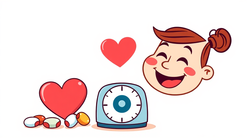 먹는 위고비 효과 및 감량 (cartoon 스타일)