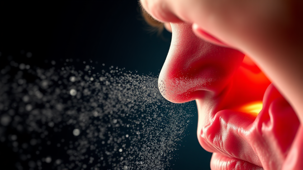 미세먼지, 코막힘과 콧물의 원인 파헤치기 (realistic 스타일)