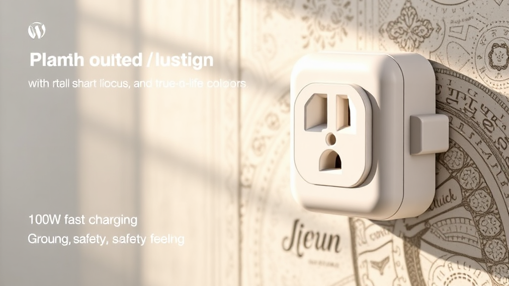 여행용 충전기 구매 시 고려사항 (realistic 스타일)