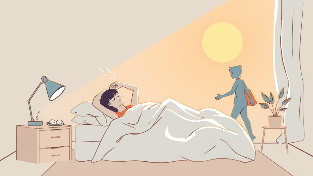 기력 회복을 돕는 생활 습관 (illustration 스타일)