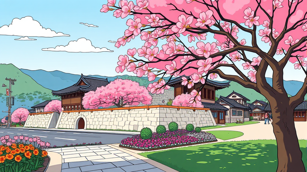 축제와 함께 즐기는 경주 주변 명소 및 여행 코스 (cartoon 스타일)