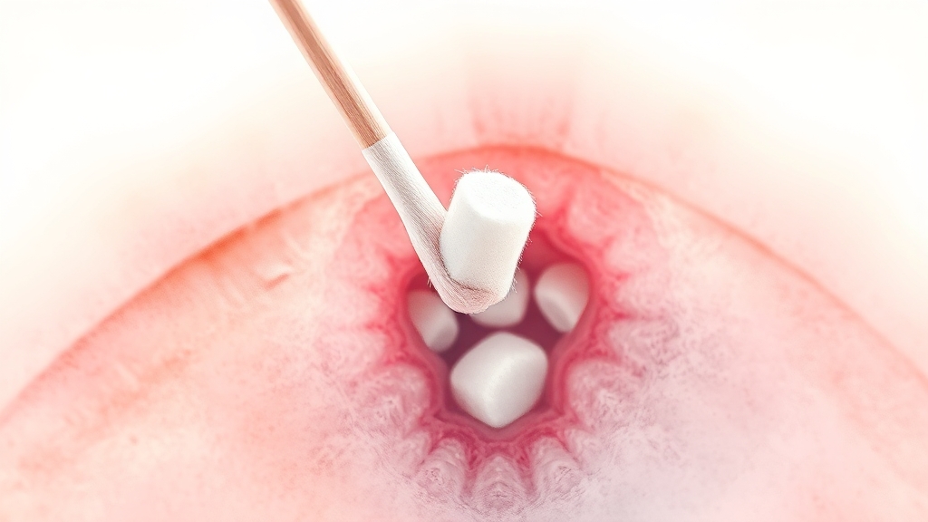 편도결석, 어떻게 제거해야 할까요? (watercolor 스타일)