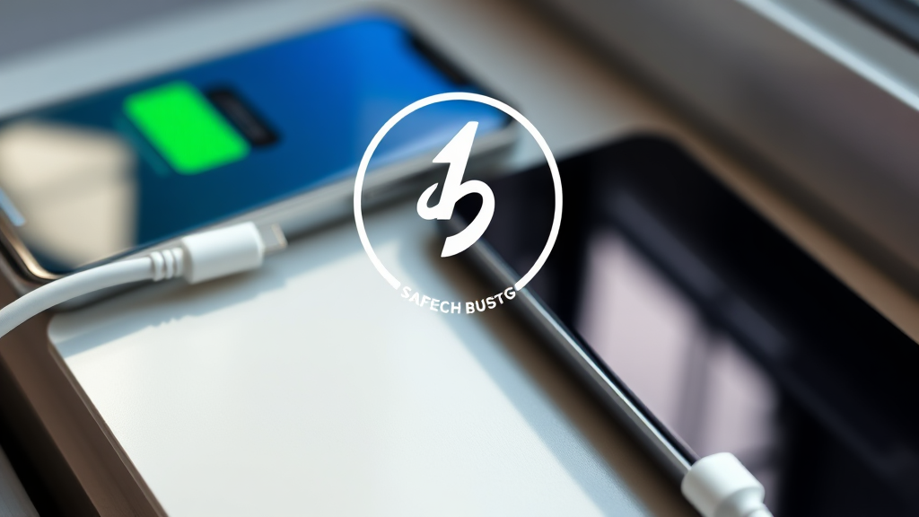 안전한 충전 사용을 위한 주의사항 (realistic 스타일)