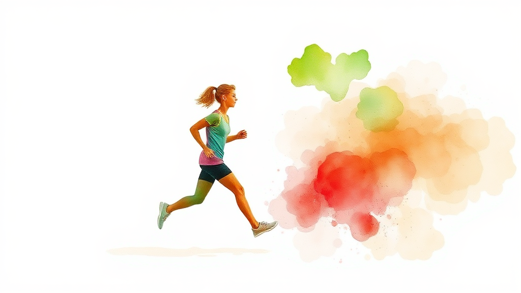 건강한 식습관, 지속 가능한 다이어트의 열쇠 (watercolor 스타일)