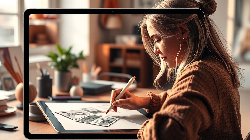 Apple Pencil Pro 및 액세서리 활용 (realistic 스타일)