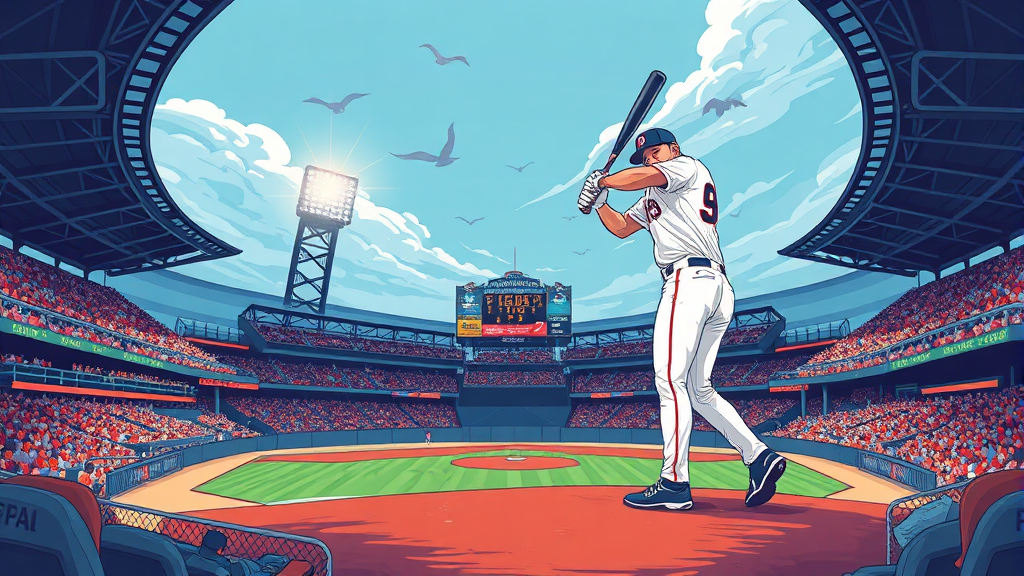 세 타자 의무 상대와 피치 클락: 경기 흐름을 바꾸는 규칙 (illustration 스타일)