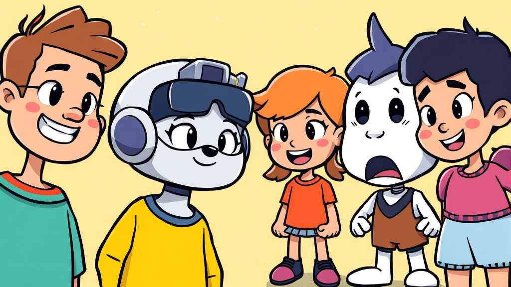 AI 엔터 시장, 진입 전략 & 성공 조건 (cartoon 스타일)