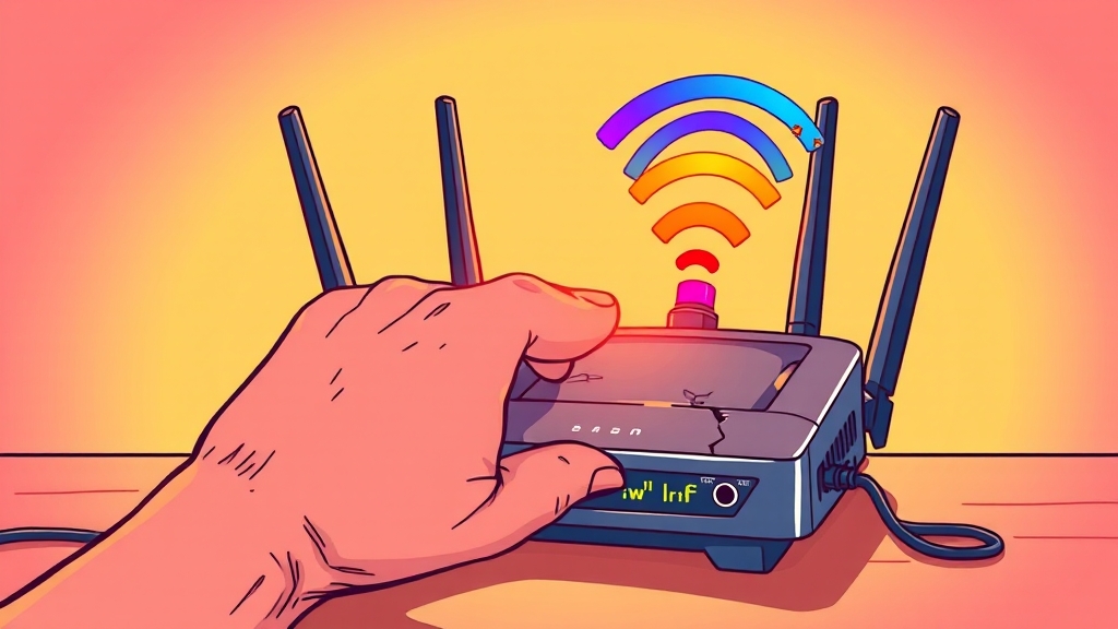 인터넷 연결 문제 해결: 공유기 점검 (cartoon 스타일)