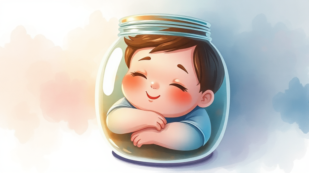 장뇌축 유산균의 효능: 스트레스, 숙면, 기분 개선 (watercolor 스타일)