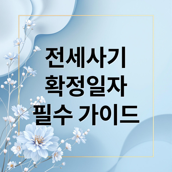 전세사기
확정일자
필수 가이드 (확정일자 효력 개정)