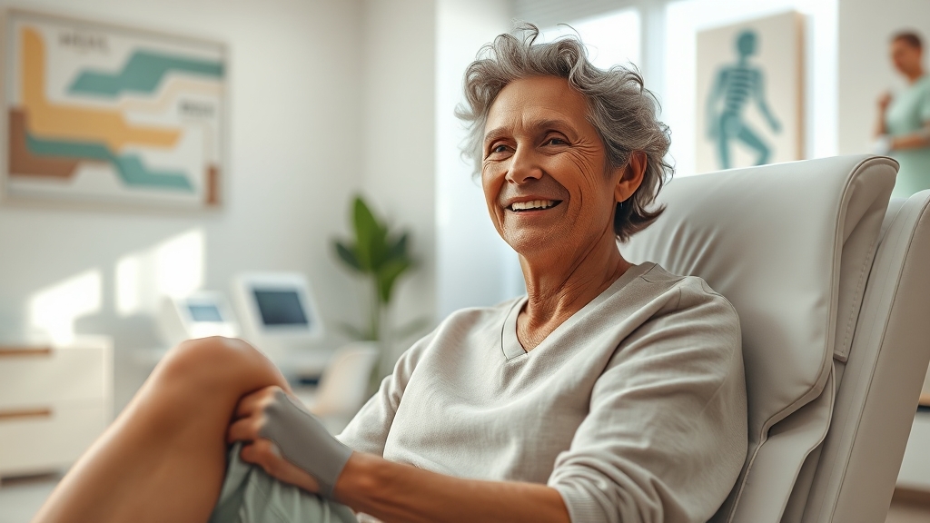 무릎 인공관절 수술, 최신 기술 (realistic 스타일)