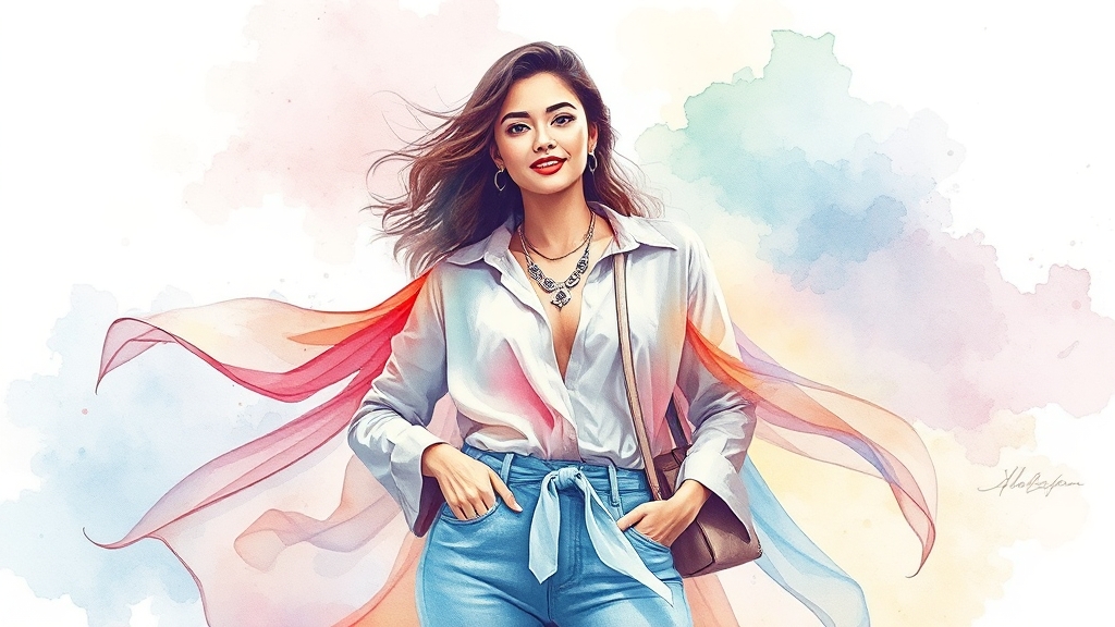 OOTD를 통한 자기 표현: 스타일과 브랜딩 (watercolor 스타일)