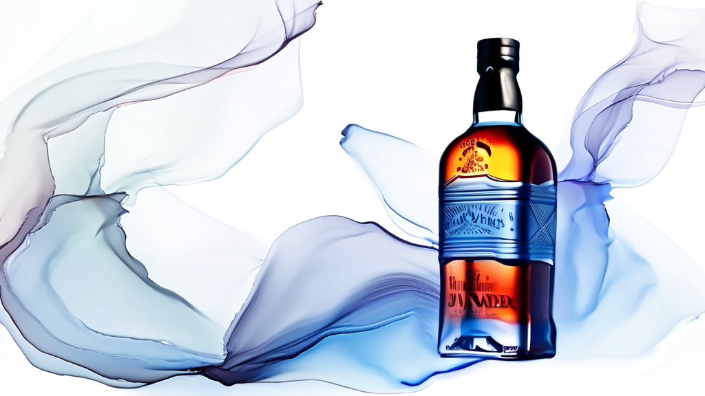 조니워커 블루라벨의 풍미와 특징 탐구 (watercolor 스타일)