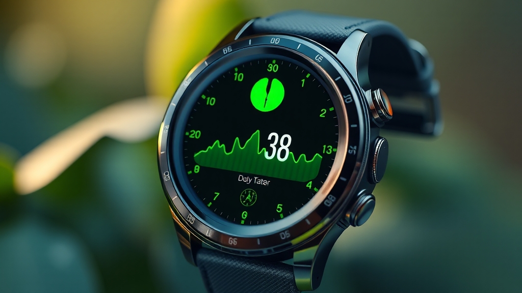 워치7 그린: 건강 및 운동 기능 (realistic 스타일)