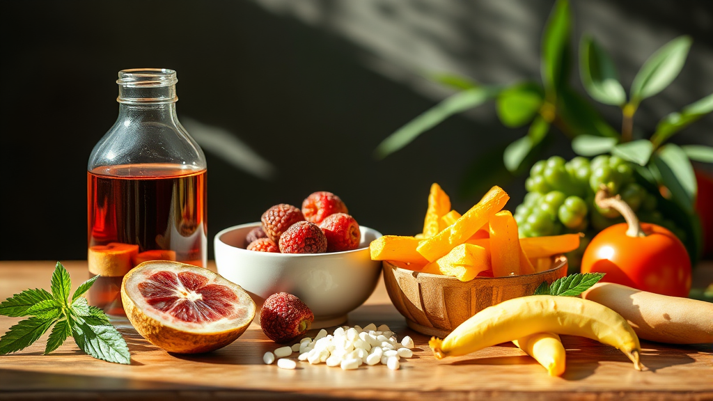 안전한 섭취를 위한 부작용 관리 (realistic 스타일)