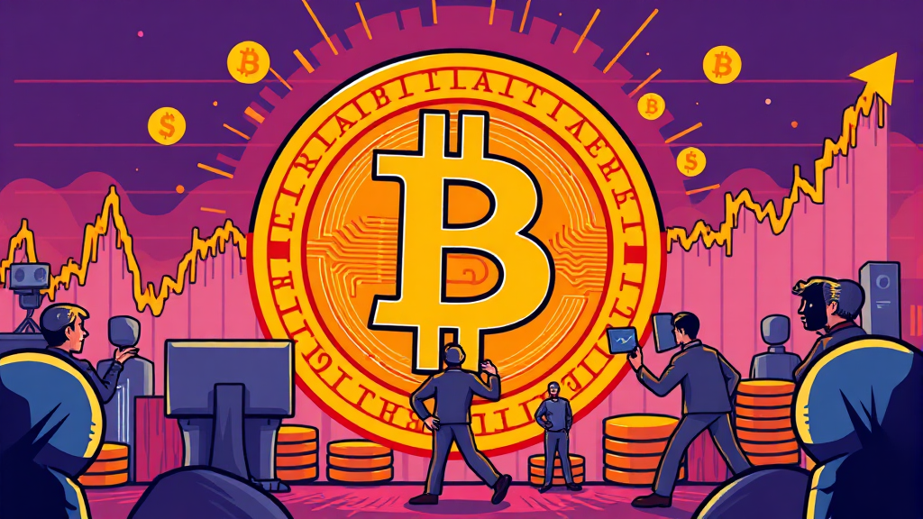 현재 비트코인 시장 상황과 투자자 심리 분석 (cartoon 스타일)