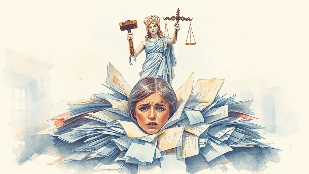 근로기준법 위반 시 대처 (watercolor 스타일)