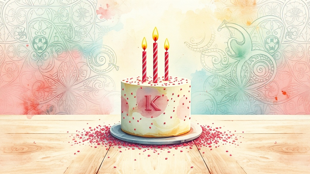 카톡 생일 기능, 솔직한 고민 (watercolor 스타일)